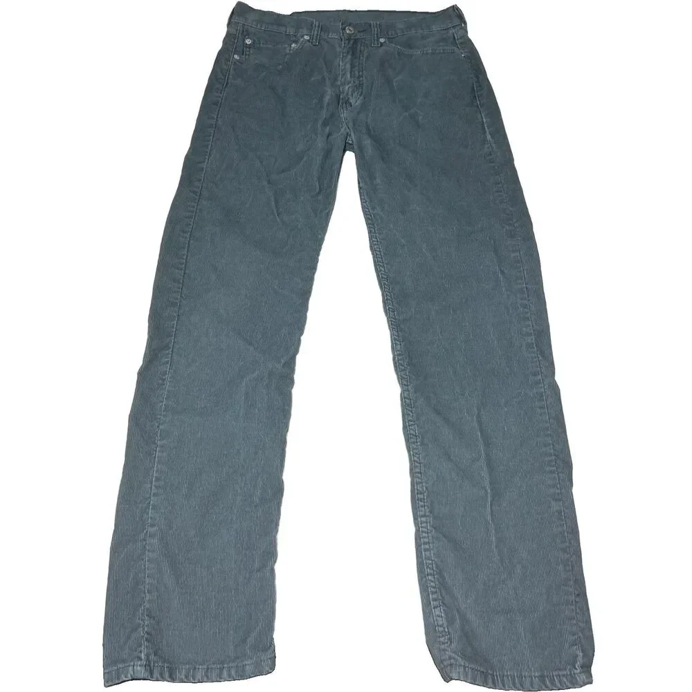 Men’s Levi’s 505 Corduroy Pants – Size 32x32 – Grey Denim Jeans